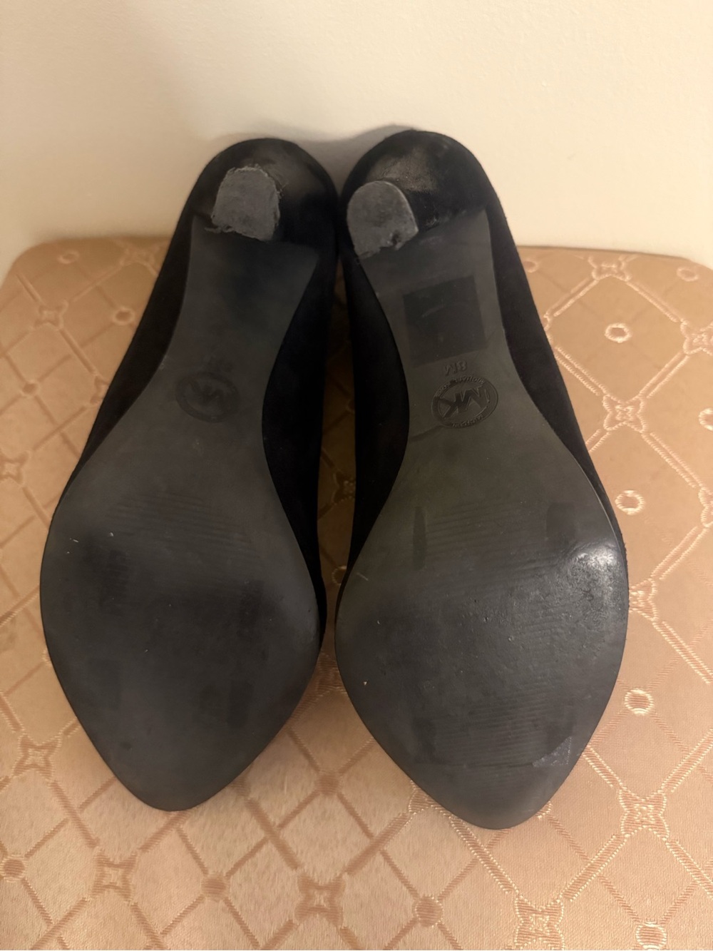 Michael Kors Black Suede Pointed Toe High Heel Pumps Booties - Picture 5 of 6